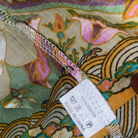 Sage and pink Floral Peacock Belted Kimono Cardi - Picture 7 of 10